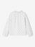 T-shirt fantaisie col élastiqué volanté fille écru+marine - vertbaudet enfant 