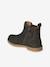 Boots enfant fille cuir détails festons lot beige+marine+marron+noir+taupe - vertbaudet enfant 