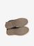 Boots enfant fille cuir zippées noeud fantaisie BLEU FONCE UNI+noir imprimé - vertbaudet enfant 
