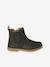 Boots enfant fille cuir détails festons lot beige+marine+marron+noir+taupe - vertbaudet enfant 