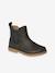 Boots enfant fille cuir détails festons lot beige+marine+marron+noir+taupe - vertbaudet enfant 