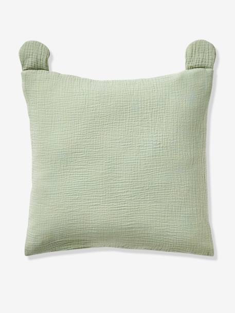 Cotton Gauze Animal Cushion cinnamon+rose+sage green - vertbaudet enfant 