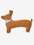 Coussin chien teckel en sherpa ACHILLE marron - vertbaudet enfant 