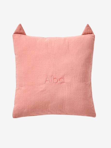 Cotton Gauze Animal Cushion cinnamon+rose+sage green - vertbaudet enfant 