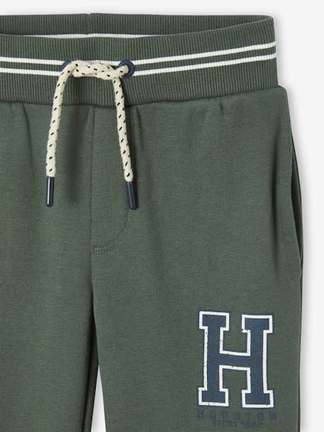 Pantalon garçon jogging sport en molleton lichen+marine - vertbaudet enfant 