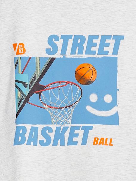 Photoprint Sports Top for Boys marl white - vertbaudet enfant 