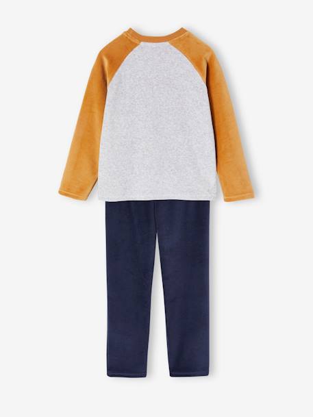 Pack of 2 'Wolf' Pyjamas in Velour for Babies caramel - vertbaudet enfant 
