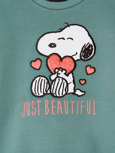 Snoopy Peanuts® Sweatshirt for Girls emerald green - vertbaudet enfant 