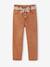 Pantalon fille paperbag ceinture foulard cannelle+mauve - vertbaudet enfant 