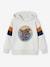 Hoodie with Graphic Motif & Colourblock Sleeves for Boys lichen+marl white - vertbaudet enfant 