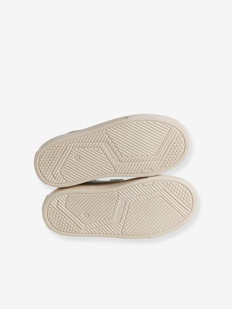 Baskets enfant garçon cuir à scratchs écru+lot blanc+lot bleu - vertbaudet enfant 