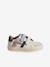 Baskets enfant garçon cuir à scratchs écru+lot blanc+lot bleu - vertbaudet enfant 