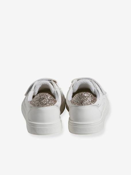 Baskets enfant fille synthétique détails dorés blanc imprimé - vertbaudet enfant 