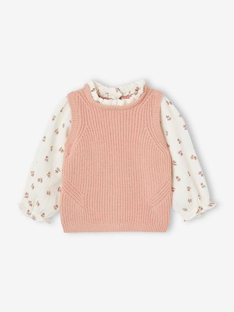2-in-1 Jumper for Babies rosy+sky blue - vertbaudet enfant 