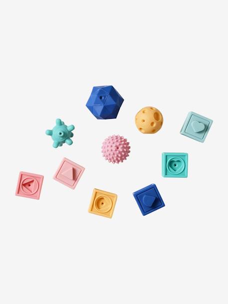 Set of 6 Cubes & Sensory Balls multicoloured - vertbaudet enfant 
