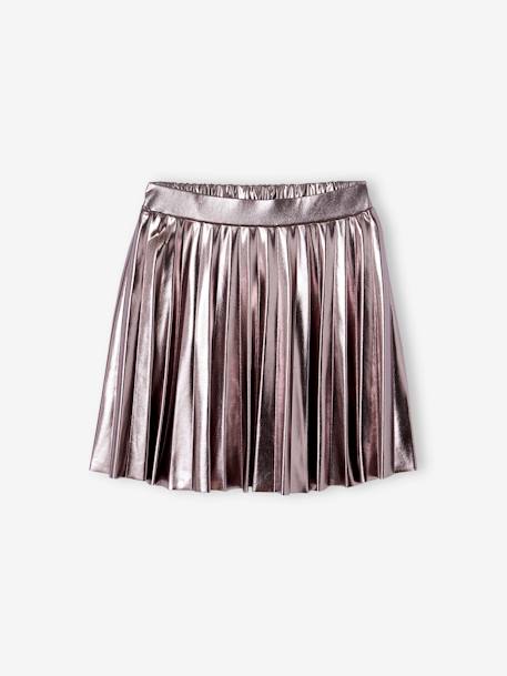 Pleated Lamé Skirt gold - vertbaudet enfant 
