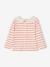 T-shirt bébé col brodé manches longues beige clair+rayé marine+rayé rouge - vertbaudet enfant 