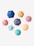 Lot de 8 balles sensorielles jaune+multicolore - vertbaudet enfant 