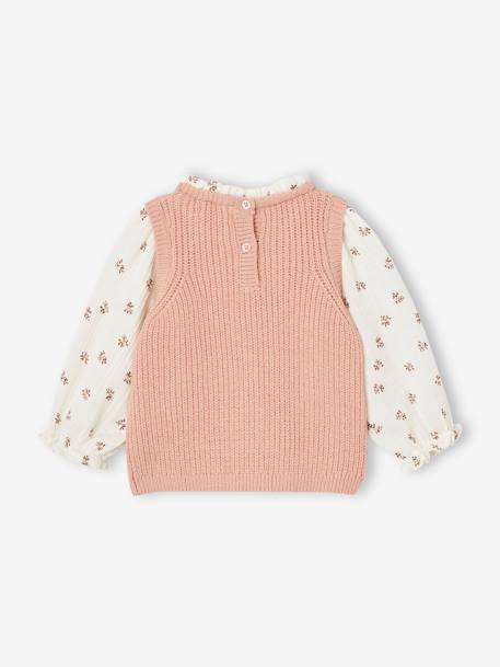 2-in-1 Jumper for Babies rosy+sky blue - vertbaudet enfant 