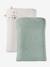 Set of 2 Changing Mattress Covers, Animals, in Towelling blush+grey blue+hazel+multicoloured+pecan nut - vertbaudet enfant 
