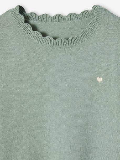 Pull fille personnalisable mandarine+marine+pivoine+vert de gris - vertbaudet enfant 