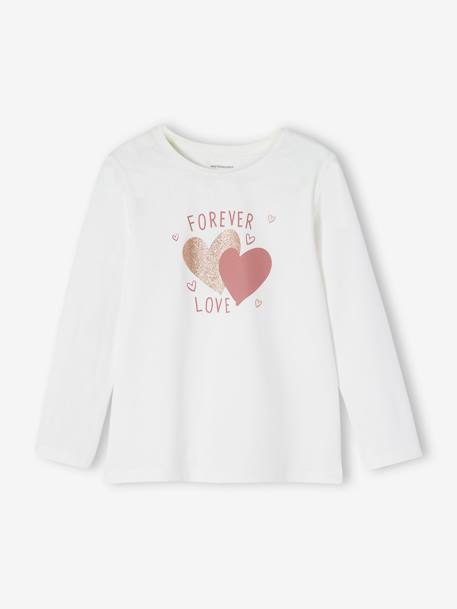 Pack of 2 Pyjamas with Hearts, for Girls raspberry pink - vertbaudet enfant 