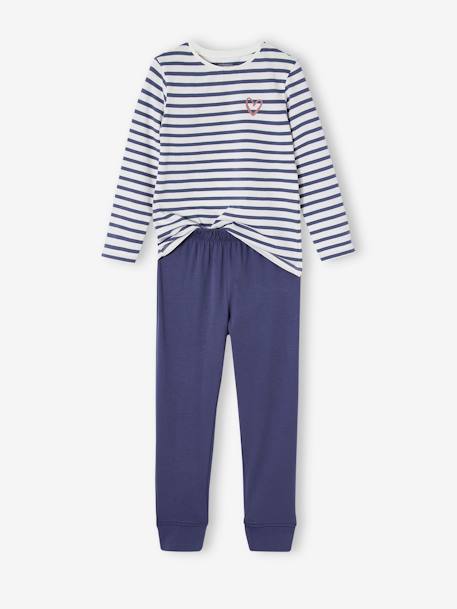 Pack of 2 Pyjamas with Hearts, for Girls raspberry pink - vertbaudet enfant 