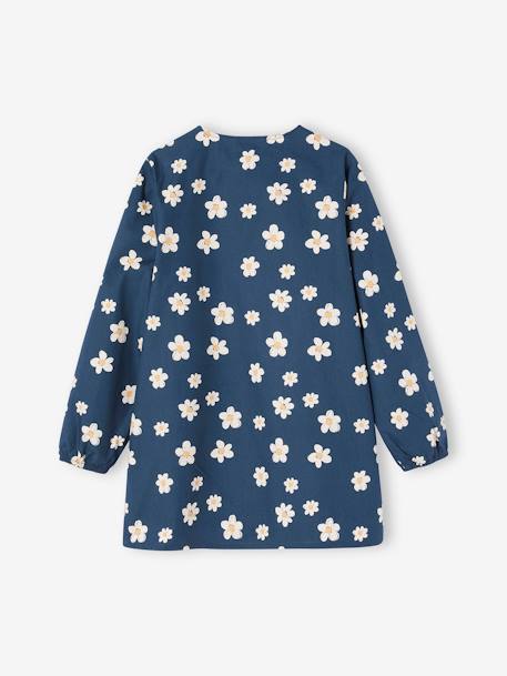 Tablier fille personnalisable à fleurs marine - vertbaudet enfant 
