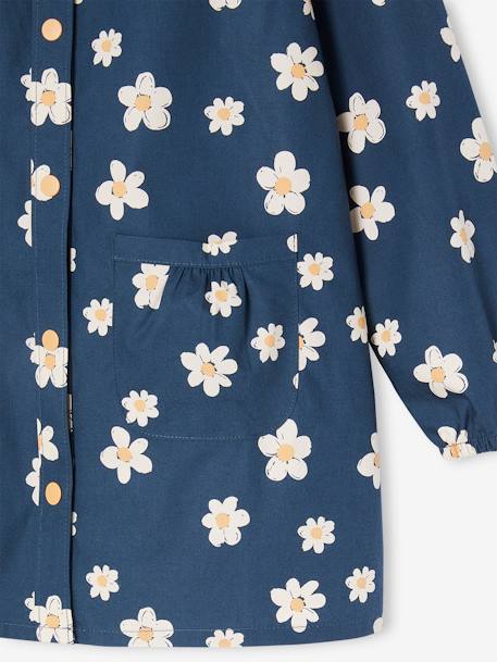 Tablier fille personnalisable à fleurs marine - vertbaudet enfant 