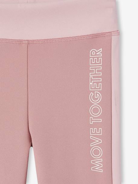 Sports Leggings with Stripe Down the Sides, for Girls Dark Blue+marl grey+navy blue+rosy - vertbaudet enfant 