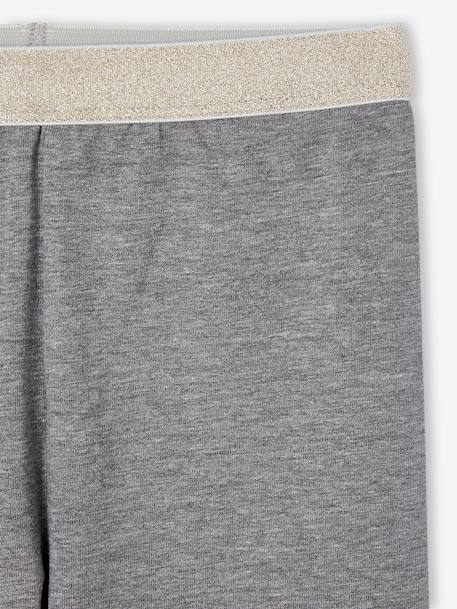Legging fille ceinture irisée Basics gris chiné+MARINE GRISE+NOIR+vert sauge+vieux rose - vertbaudet enfant 
