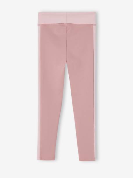 Sports Leggings with Stripe Down the Sides, for Girls Dark Blue+marl grey+navy blue+rosy - vertbaudet enfant 