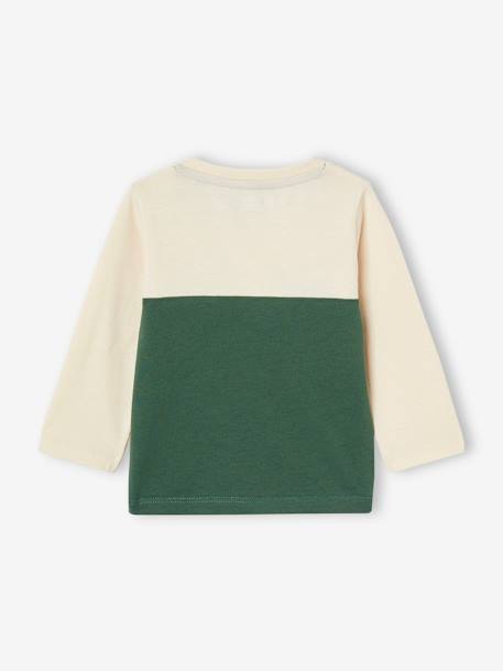 T-shirt colorblock bébé bio personnalisable vert sapin - vertbaudet enfant 
