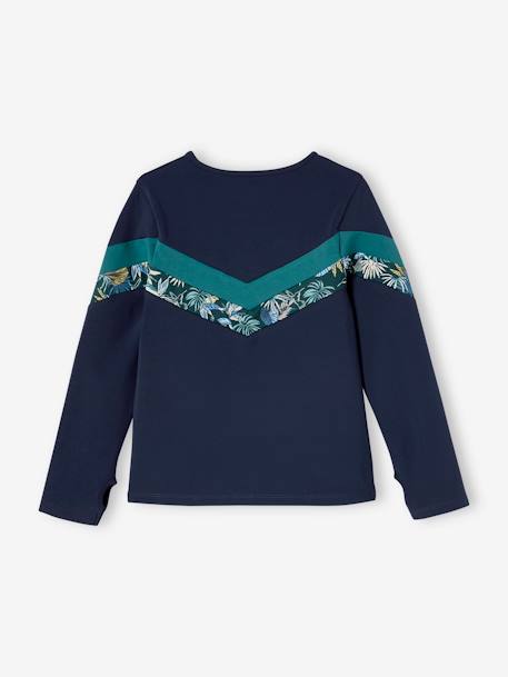 Sports Top in Techno Fabric for Girls navy blue - vertbaudet enfant 