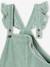 Salopette fille velours bretelles à volants anthracite+vert de gris - vertbaudet enfant 