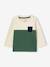 Colourblock Top in Organic Cotton for Babies fir green - vertbaudet enfant 