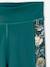 Sports Leggings in Techno Fabric, Stripe on the Sides with Exotic Flowers Print, for Girls emerald green - vertbaudet enfant 