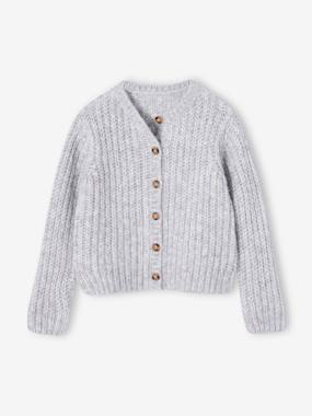 Fille-Gilet fille loose maille mousseuse 