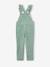 Salopette fille velours bretelles à volants anthracite+vert de gris - vertbaudet enfant 
