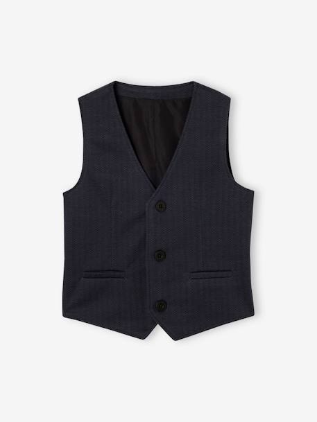 Gilet sans manches garçon à chevrons marine - vertbaudet enfant 