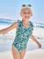 Maillot de bain 1 pièce imprimé tropical fille vert sapin - vertbaudet enfant 