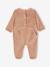Lot de 3 pyjamas bébé mixtes en velours cappuccino+rose - vertbaudet enfant 