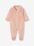 Lot de 2 pyjamas mixtes velours ouverture naissance cappuccino+rose - vertbaudet enfant 