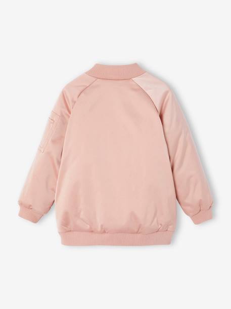 Bomber Jacket with Satiny Effect for Girls rosy - vertbaudet enfant 