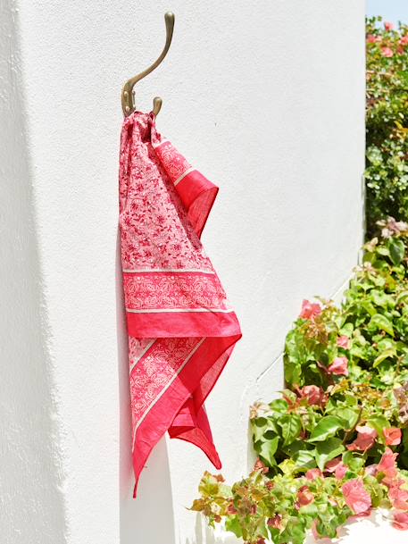 Foulard personalisable à imprimé fleuri fille rose imprimé - vertbaudet enfant 
