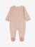Pack of 3 Sleepsuits in Velour for Babies, BASICS cappuccino+rose - vertbaudet enfant 