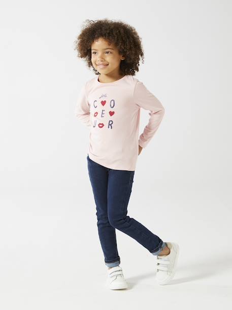 Jean fille tregging Basics bleu jean+stone - vertbaudet enfant 