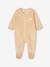 Lot de 3 pyjamas bébé mixte en velours ouverture naissance bois de rose+jaune d'or+vert d'eau - vertbaudet enfant 