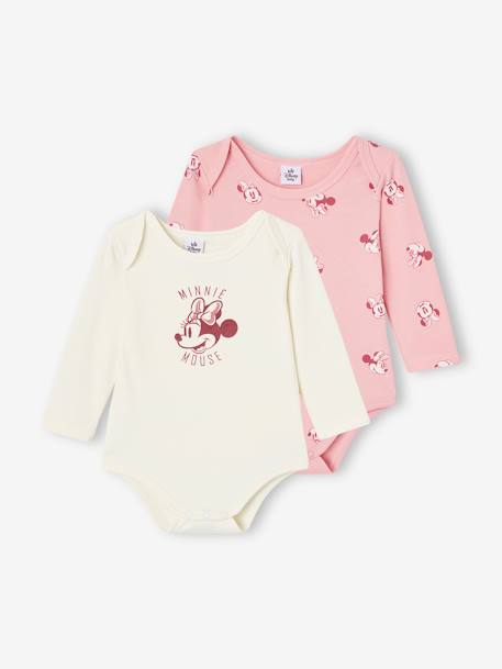 Pack of 2 Minnie Mouse Bodysuits by Disney® for Babies rose - vertbaudet enfant 