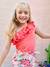 Top with Asymmetrical Frill for Girls coral+ecru+sage green - vertbaudet enfant 